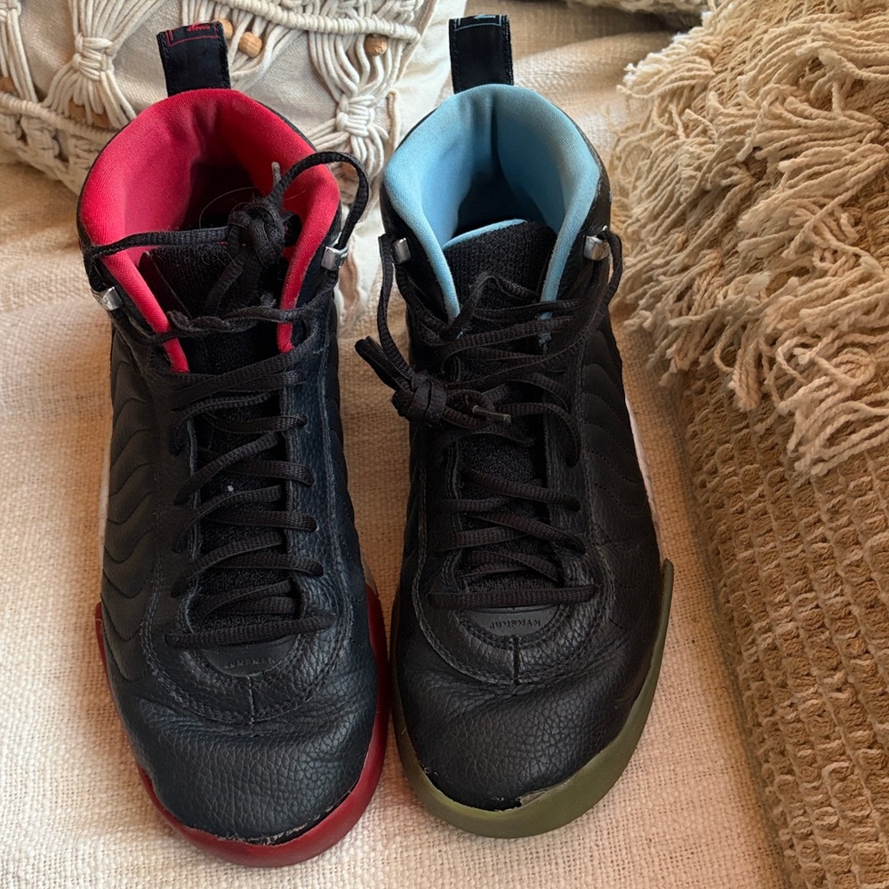 Nike Air Jordan jumpman pro UNC  Bulls Men's Black red blue High-Top Sneakers 11